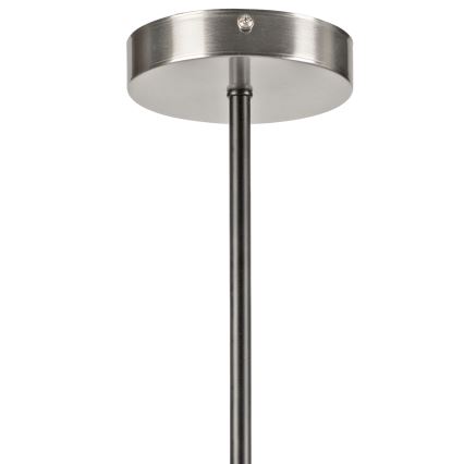Luster na tyči LILOU 6xE14/5W/230V matný chróm/dymová