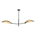 Luster na tyči LOTUS 2xE14/10W/230V čierna/béžová