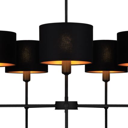 Luster na tyči MADELA 5xE14/40W/230V čierna