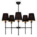 Luster na tyči MADELA 5xE14/40W/230V čierna