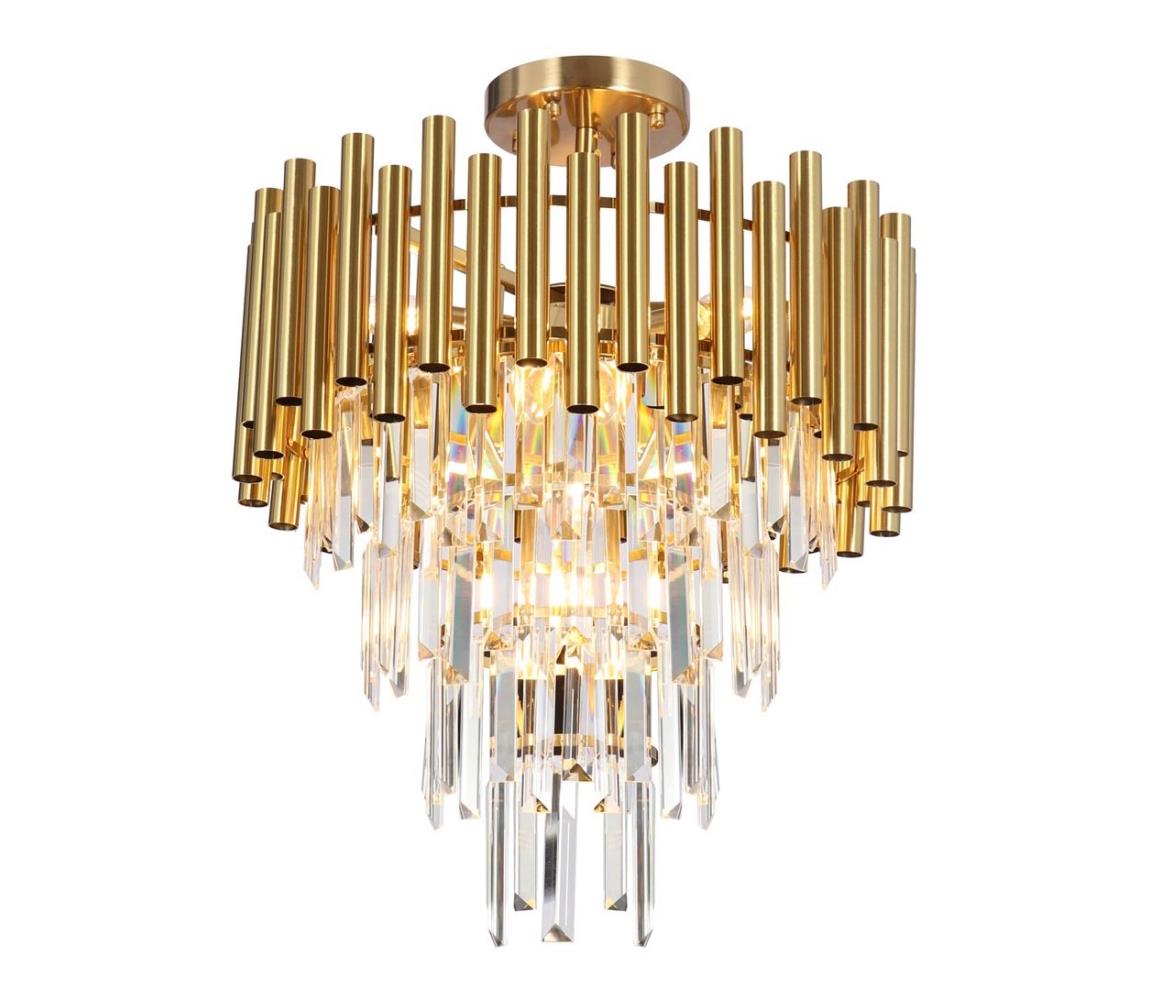 Luster na tyči MADISON 9xE14/40W/230V zlatá