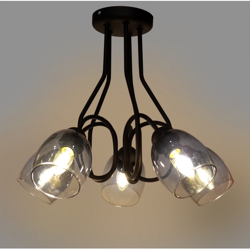 Luster na tyči MARIETTA 5xE27/15W/230V