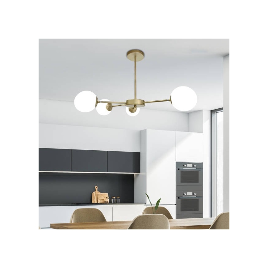 Luster na tyči MATI 4xG9/20W/230V zlatá