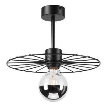 Luster na tyči MONTANA 1xE27/15W/230V pr. 30 cm čierna