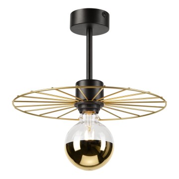 Luster na tyči MONTANA 1xE27/15W/230V pr. 30 cm zlatá/čierna