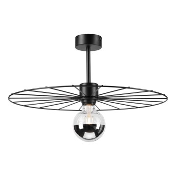 Luster na tyči MONTANA 1xE27/15W/230V pr. 45 cm čierna