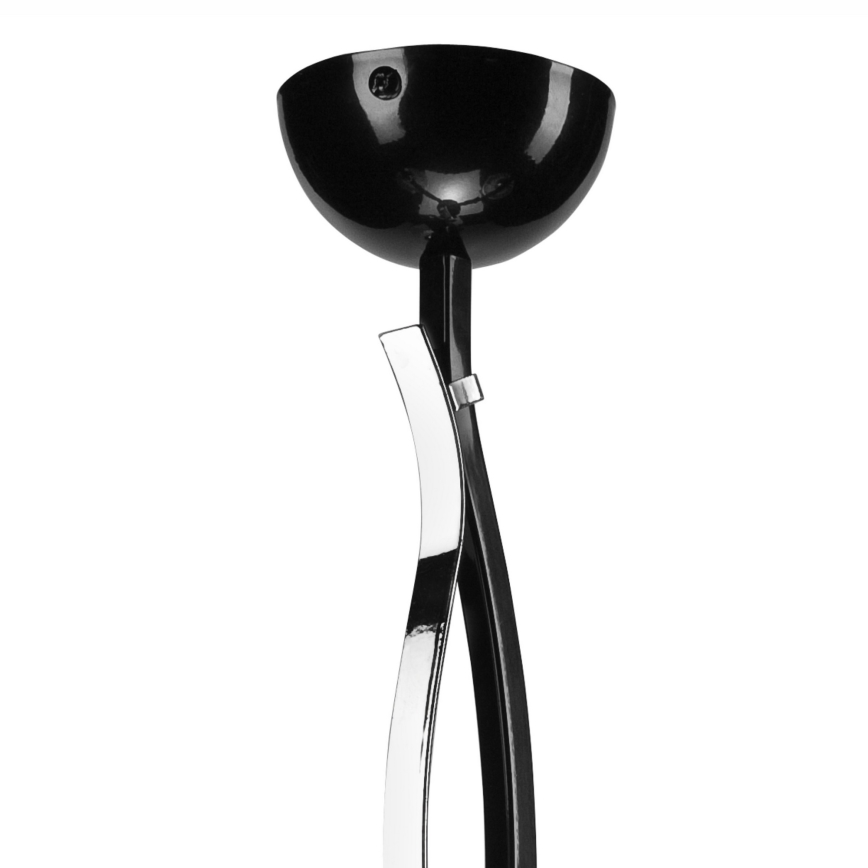 Luster na tyči PAULA 3xE27/60W/230V čierna