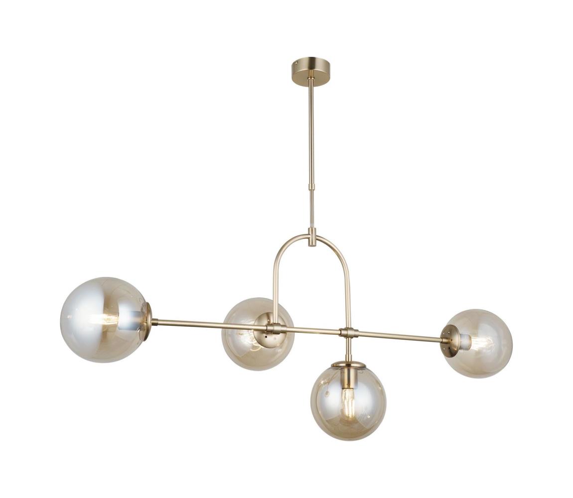 Luster na tyči POLINO 4xE27/40W/230V zlatý 341LCA1251