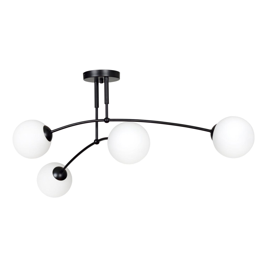 Luster na tyči PREGOS 4xE14/10W/230V čierna