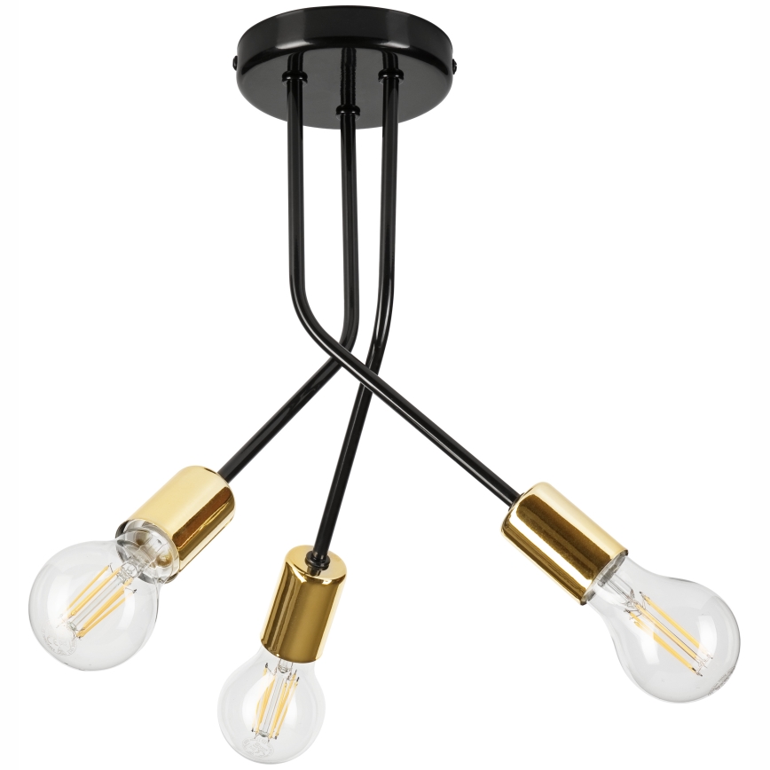 Luster na tyči PRIYA 3xE27/15W/230V čierna