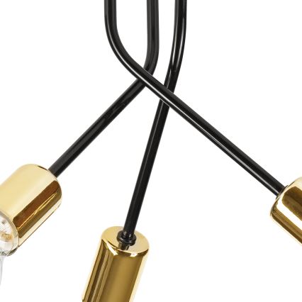 Luster na tyči PRIYA 3xE27/15W/230V čierna