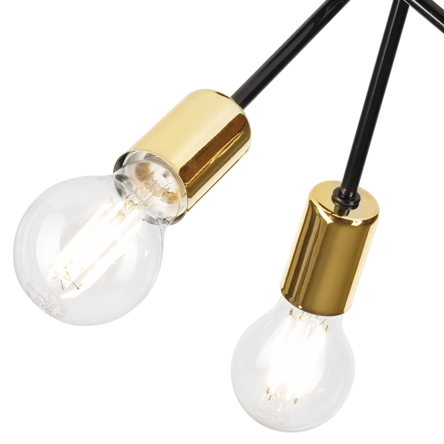 Luster na tyči PRIYA 3xE27/15W/230V čierna