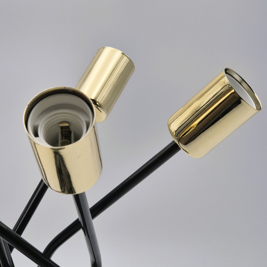 Luster na tyči PRIYA 5xE27/15W/230V čierna