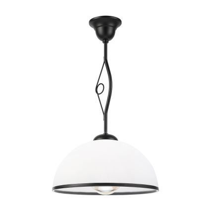 Luster na tyči RETRO 1xE27/60W/230V čierna/biela