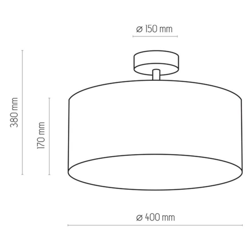 Luster na tyči RONDO 4xE27/15W/230V pr. 40 cm béžová