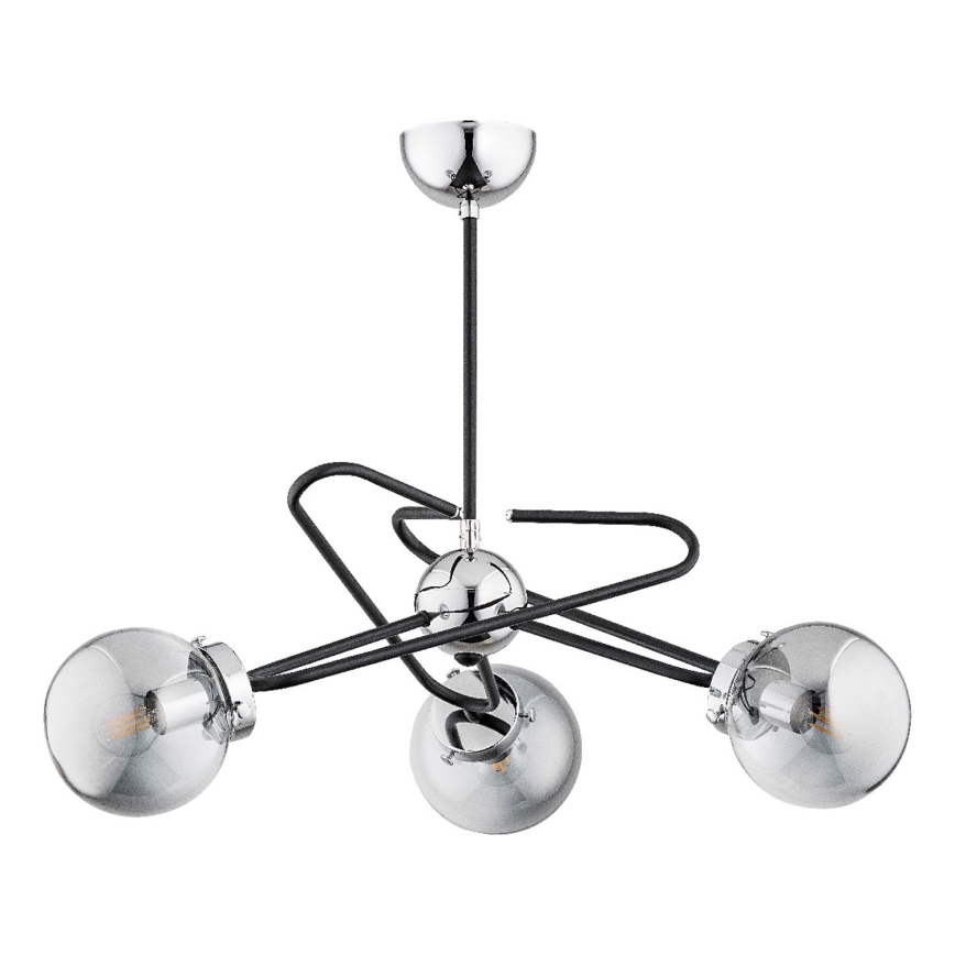 Luster na tyči SAGITO 3xE14/10W/230V lesklý chróm