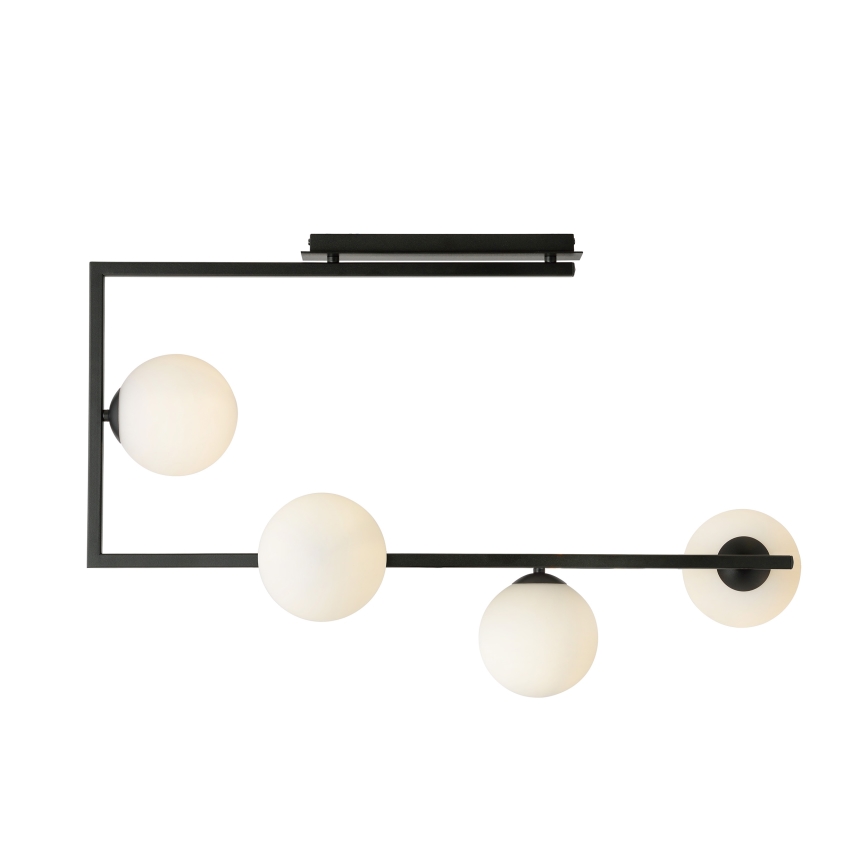 Luster na tyči SOMA 4xE14/10W/230V čierna/biela
