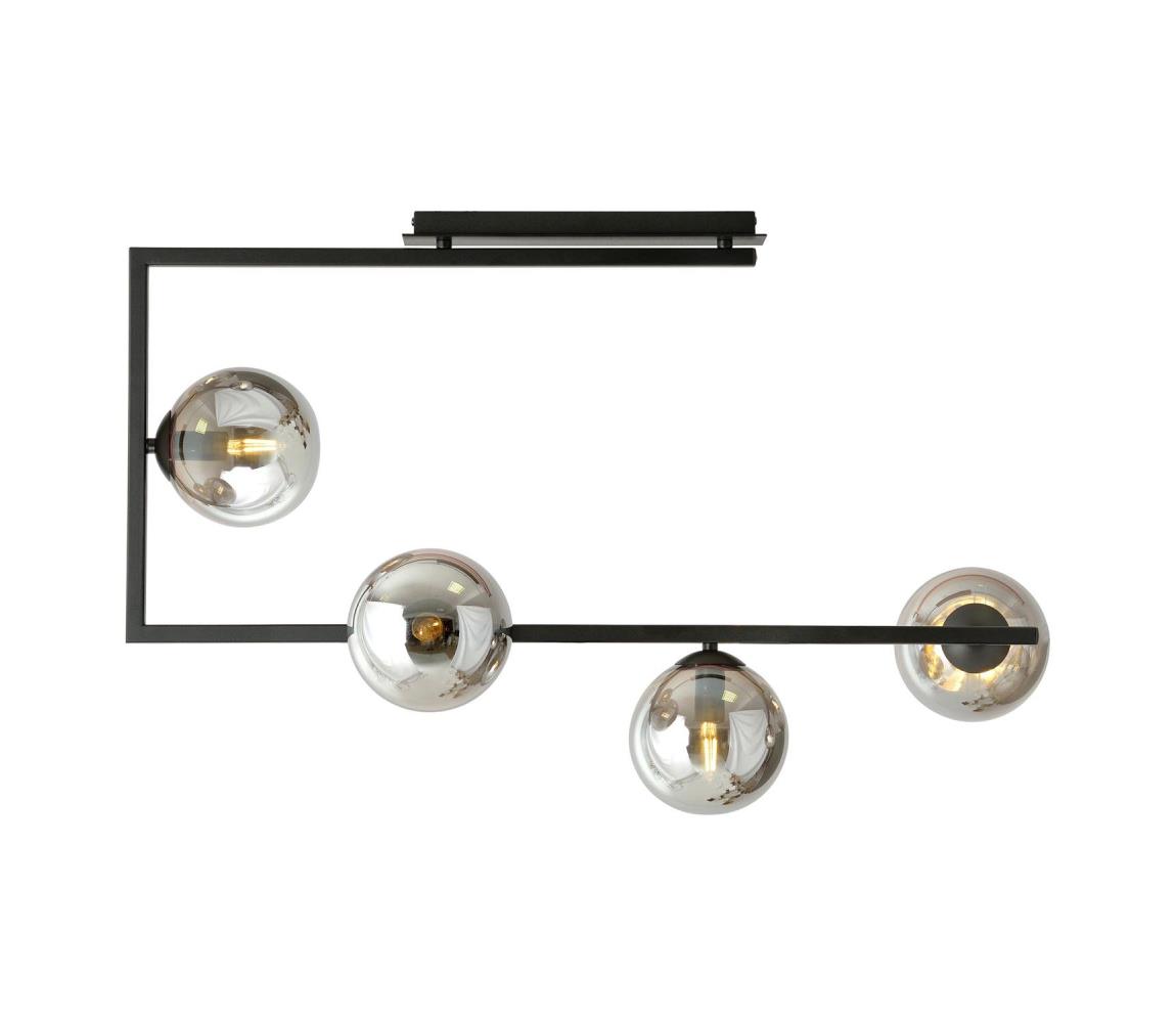 EMIBIG Luster na tyči SOMA 4xE14/10W/230V čierna/šedá 