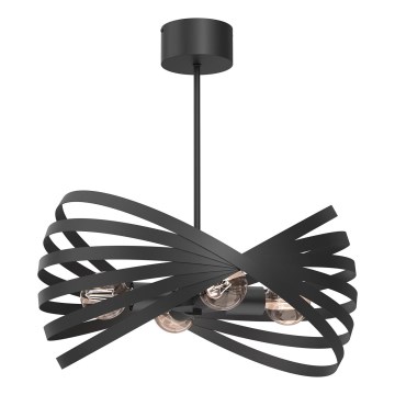 Luster na tyči SPARKLE 4xE27/15W/230V čierna
