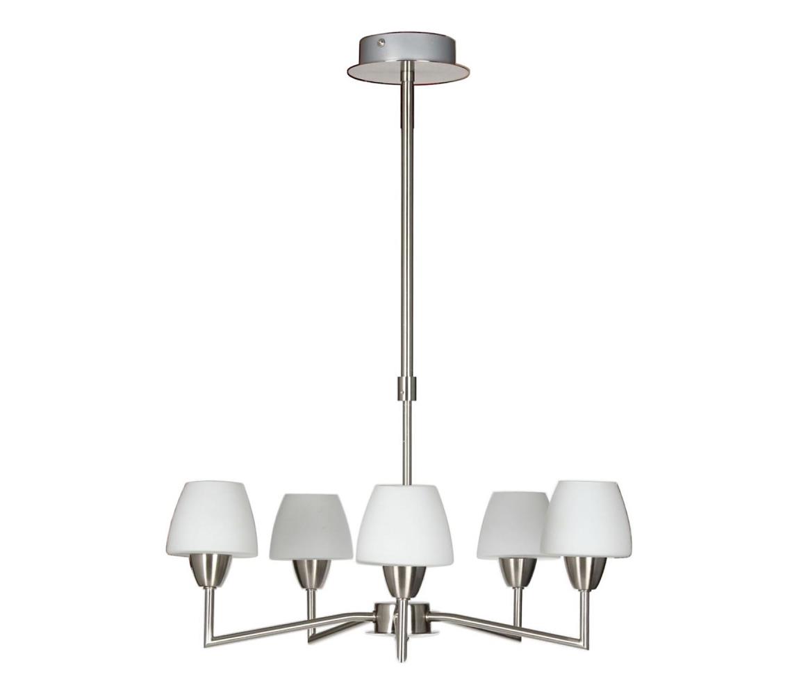 Luster na tyči TOGO 5xG9/40W/230V matný chróm/biela 35-10646