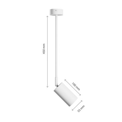 Luster na tyči VARIOSA 1xGU10/10W/230V biela