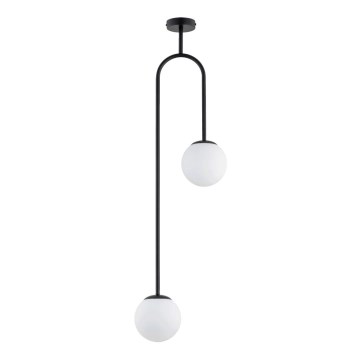 Luster na tyči VECTOR 2xE14/10W/230V čierna