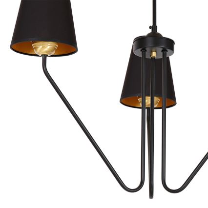 Luster na tyči VICTORIA 3xE27/60W/230V čierna