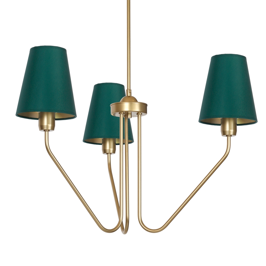 Luster na tyči VICTORIA 3xE27/60W/230V zelená 