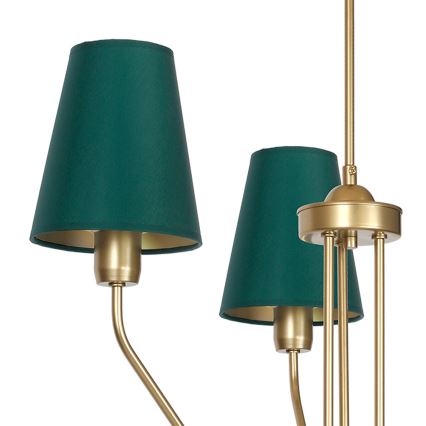 Luster na tyči VICTORIA 3xE27/60W/230V zelená 