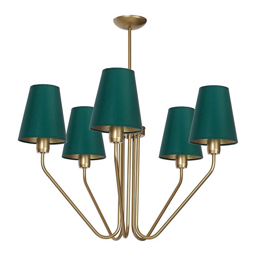 Luster na tyči VICTORIA 5xE27/60W/230V zelená 