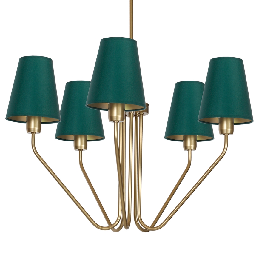 Luster na tyči VICTORIA 5xE27/60W/230V zelená 