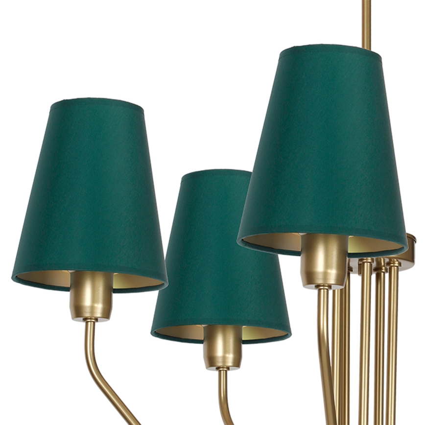 Luster na tyči VICTORIA 5xE27/60W/230V zelená 