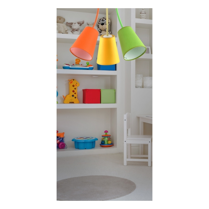 luster na tyči WIRE COLOUR 3xE27/60W/230V