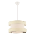Luster na užetu HALO 1xE27/60W/230V krémová
