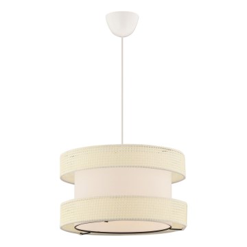 Luster na užetu HALO 1xE27/60W/230V krémová