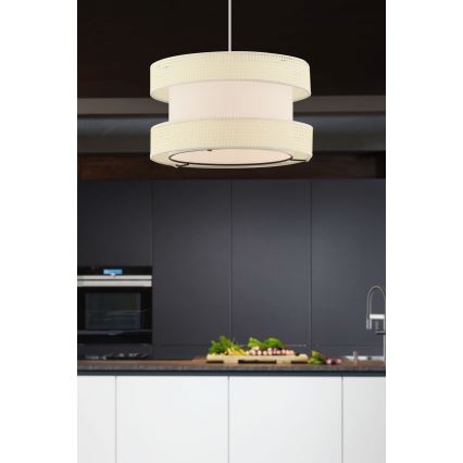 Luster na užetu HALO 1xE27/60W/230V krémová