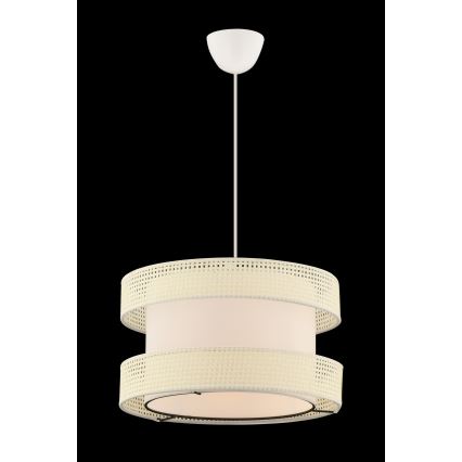 Luster na užetu HALO 1xE27/60W/230V krémová