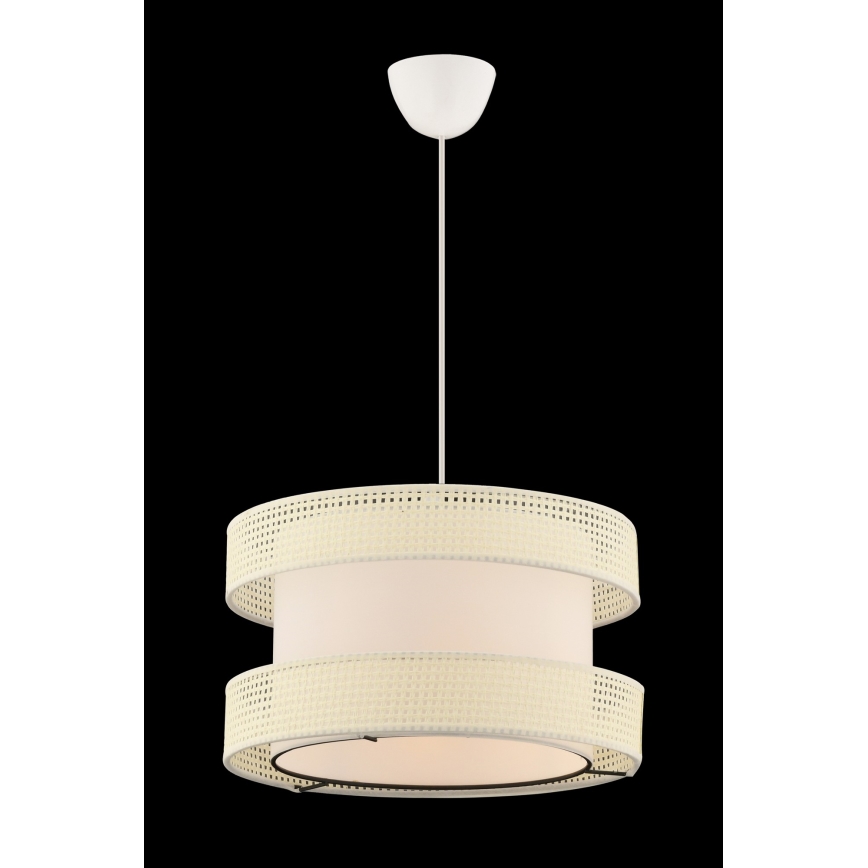 Luster na užetu HALO 1xE27/60W/230V krémová