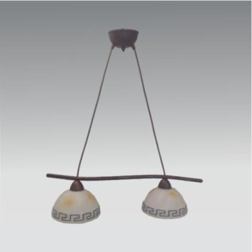 Luster POMPEZ 2xE27/60W hnedá/biela Luster POMPEZ 2xE27/60W hnedá/biela