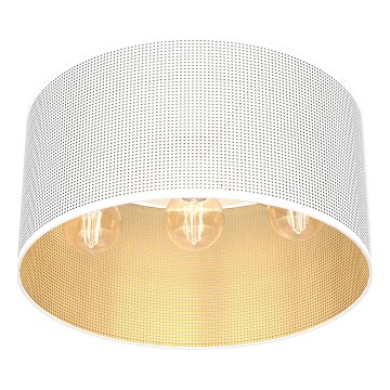 Luster prisadený LOFT SHADE 3xE27/60W/230V biela/zlatá