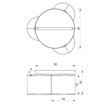 Luster prisadený LOFT SHADE 3xE27/60W/230V čierna