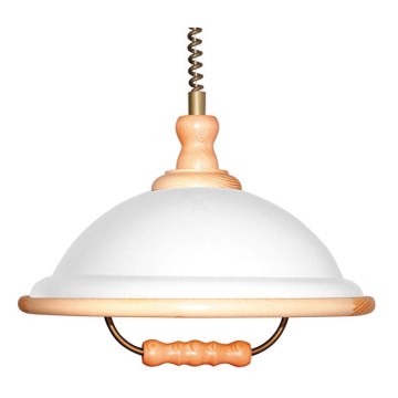 Luster sťahovací AKRYL DR 51 1xE27/60W biela/borovica Luster sťahovací AKRYL DR 51 1xE27/60W biela/borovica