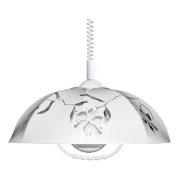 Luster sťahovací AKRYL TR 1xE27/15W biela kvety
