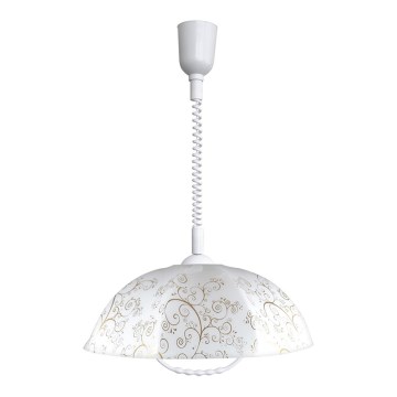 Luster sťahovací AKRYL TR 1xE27/15W biela špirály