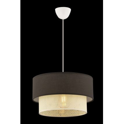 Lustr na lanku ECHO 1xE27/60W/230V hnedá/krémová