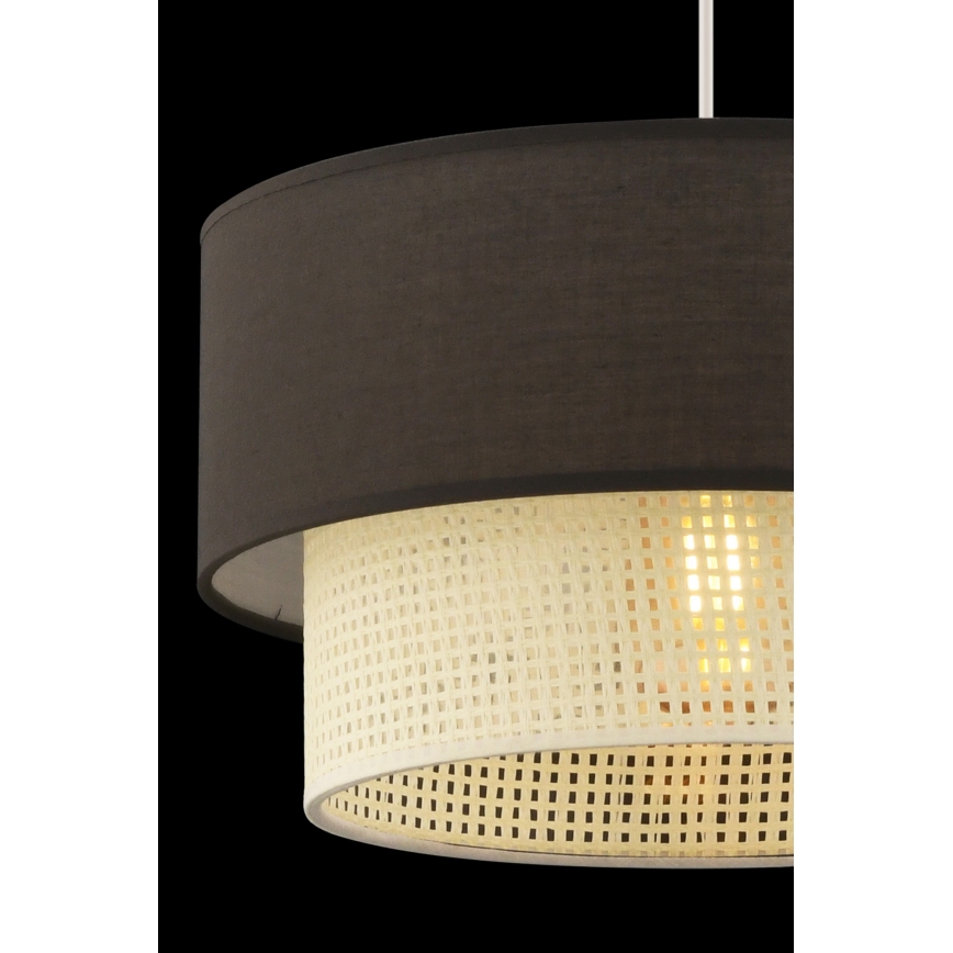 Lustr na lanku ECHO 1xE27/60W/230V hnedá/krémová