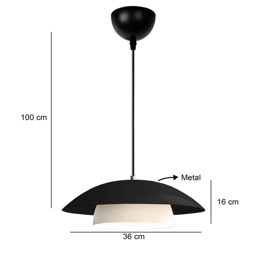 Lustr na vršku MOONLIGH 1xE27/40W/230V čierna