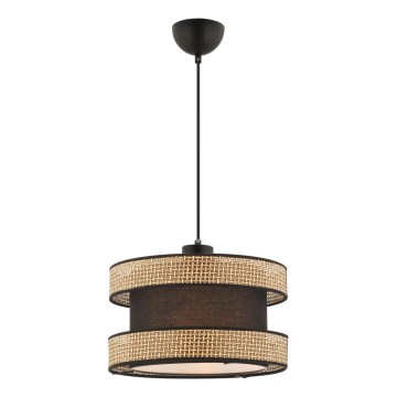 Lustra na lanku HALO 1xE27/60W/230V hnedá/béžová