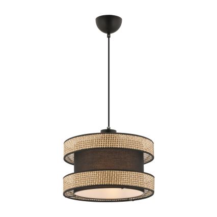 Lustra na lanku HALO 1xE27/60W/230V hnedá/béžová