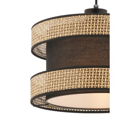 Lustra na lanku HALO 1xE27/60W/230V hnedá/béžová
